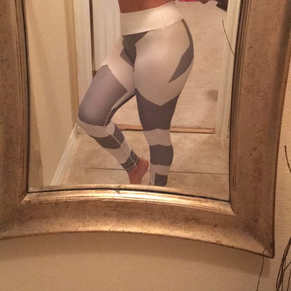 Grey black and white legging